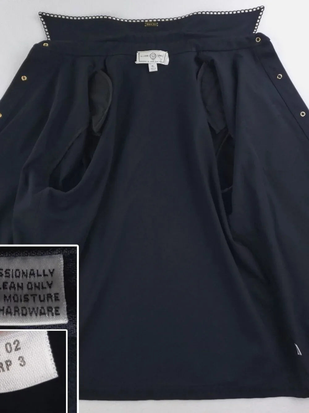 St. John Sport Marie Gray Vintage Chore Jacket Snap USA Shoulder Pads Women's XL